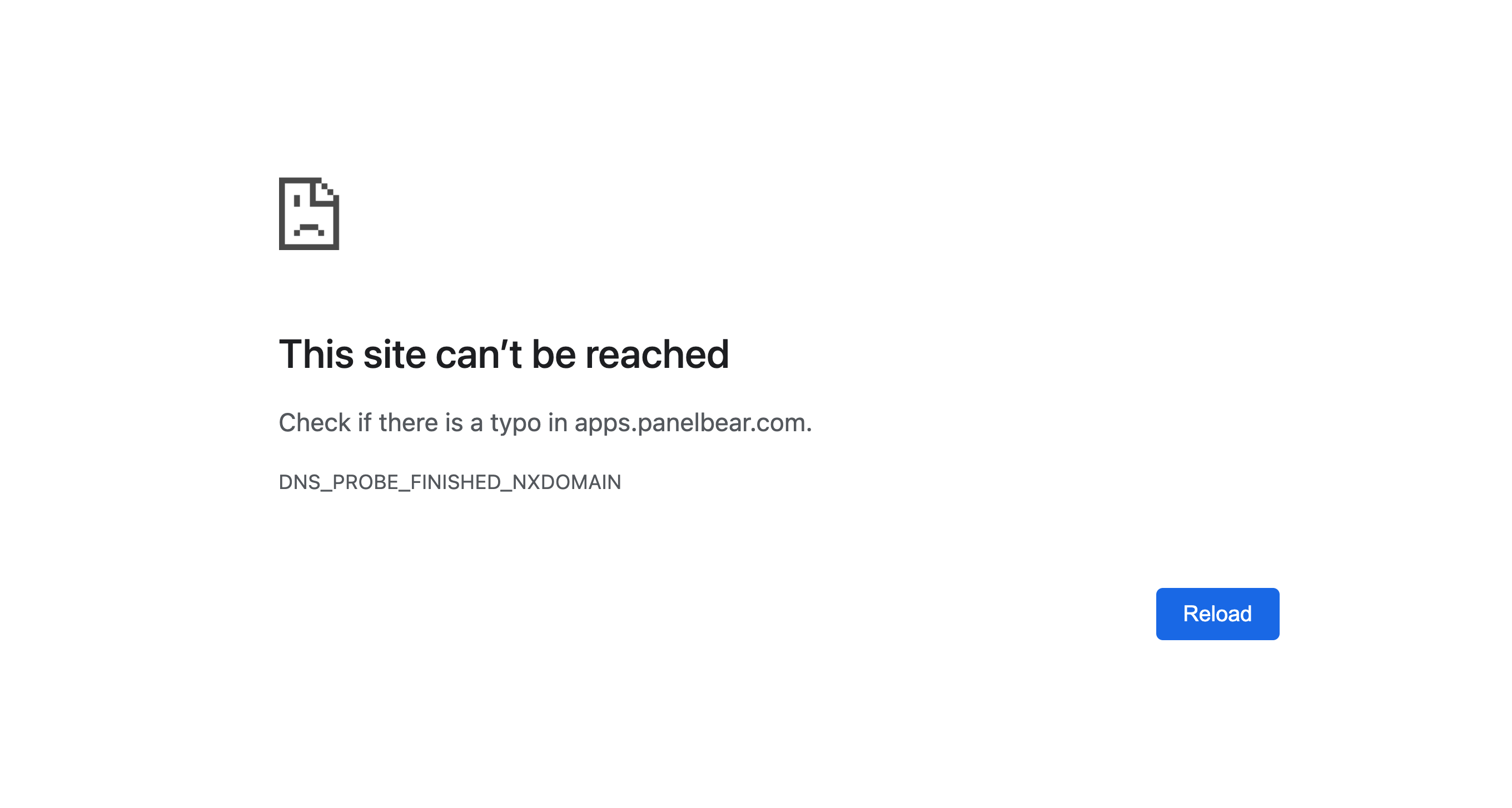 DNS error on Chrome