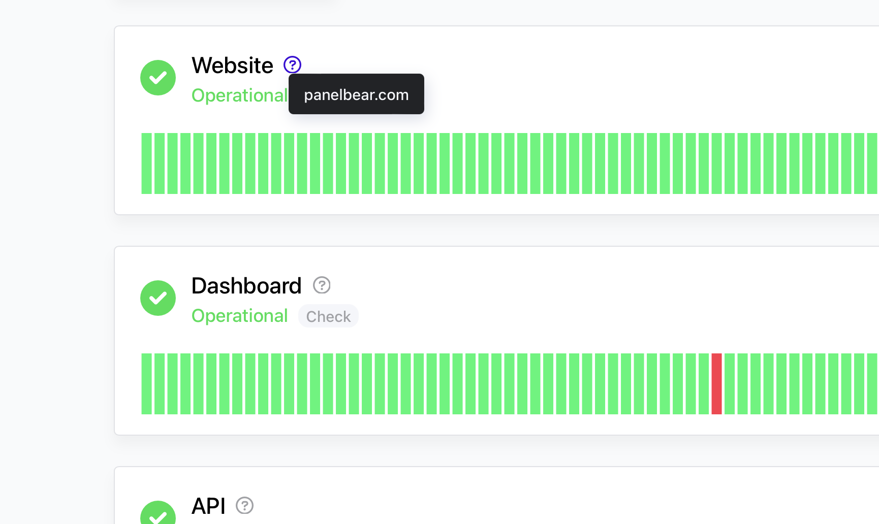 Status page component descriptions example