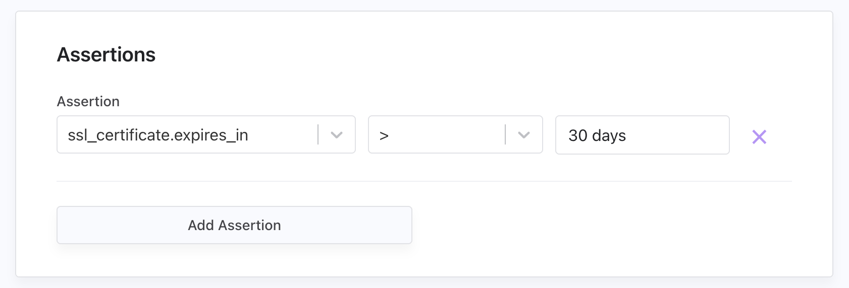 SSL certificate monitoring configuration